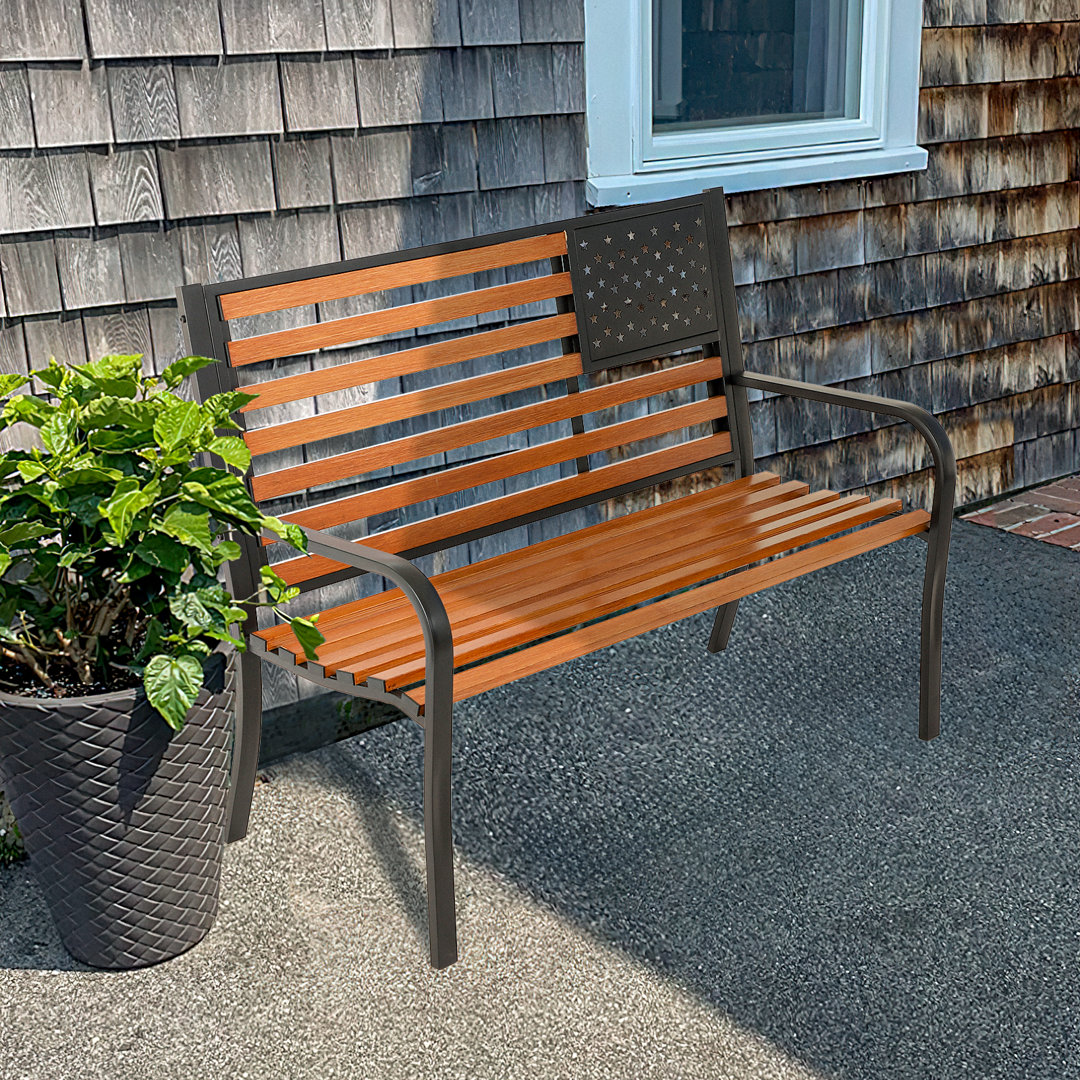 Rozy Iron Outdoor Bench Winston Porter