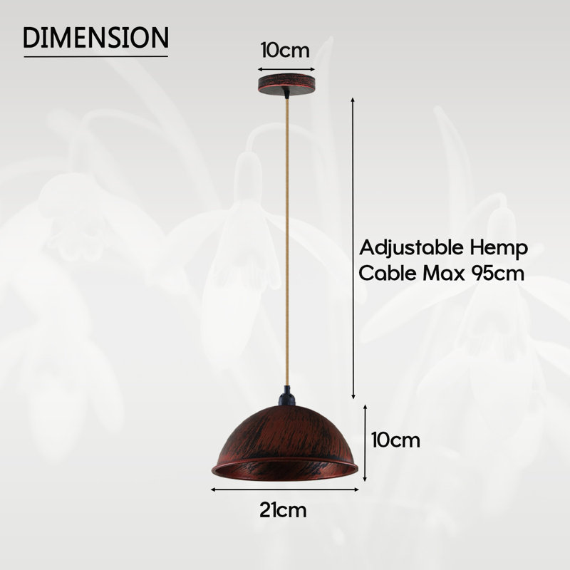 Brittaney 1 - Light Single Pendant, No, Rustic Red
