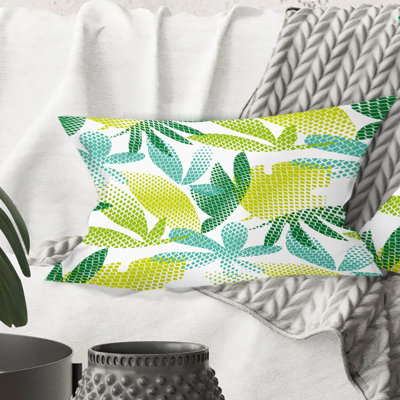 Coussin tropical imprimé tropical Mid-Century