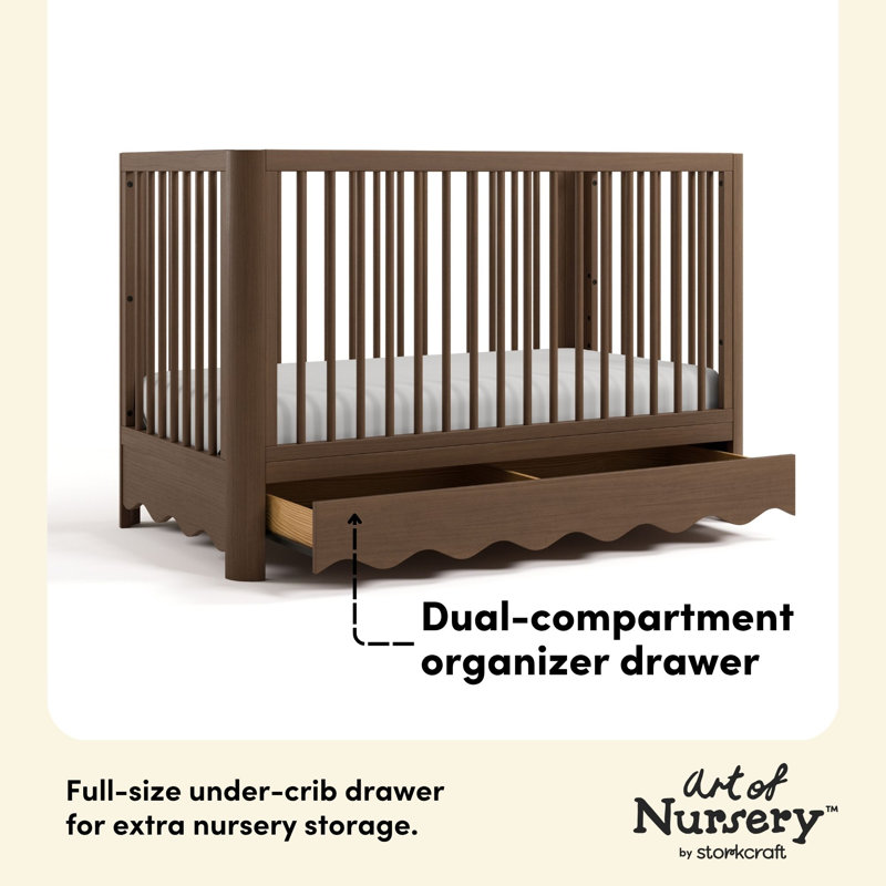 Storkcraft Casablanca Deluxe 5-In-1 Convertible Crib, Hazelnut