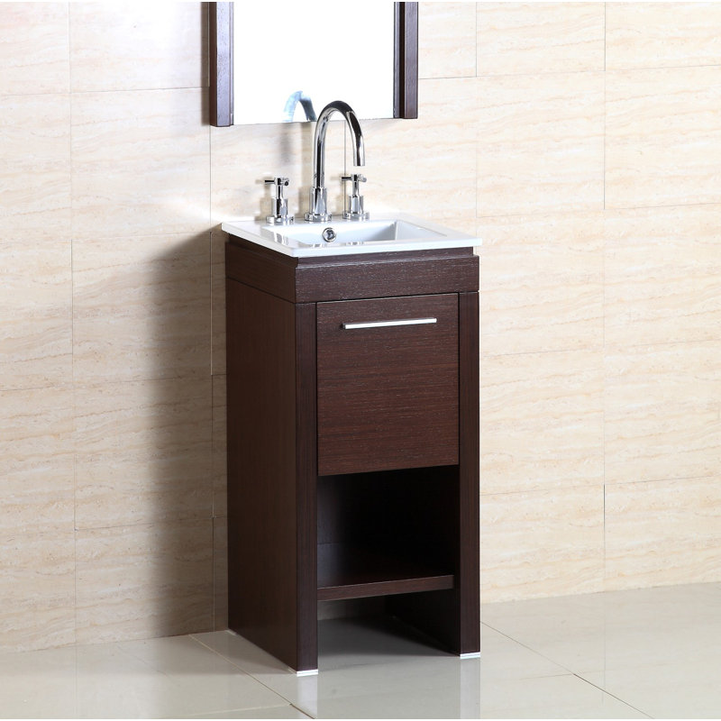 Ensemble de meuble-lavabo simple autoportant 16 po Donathan