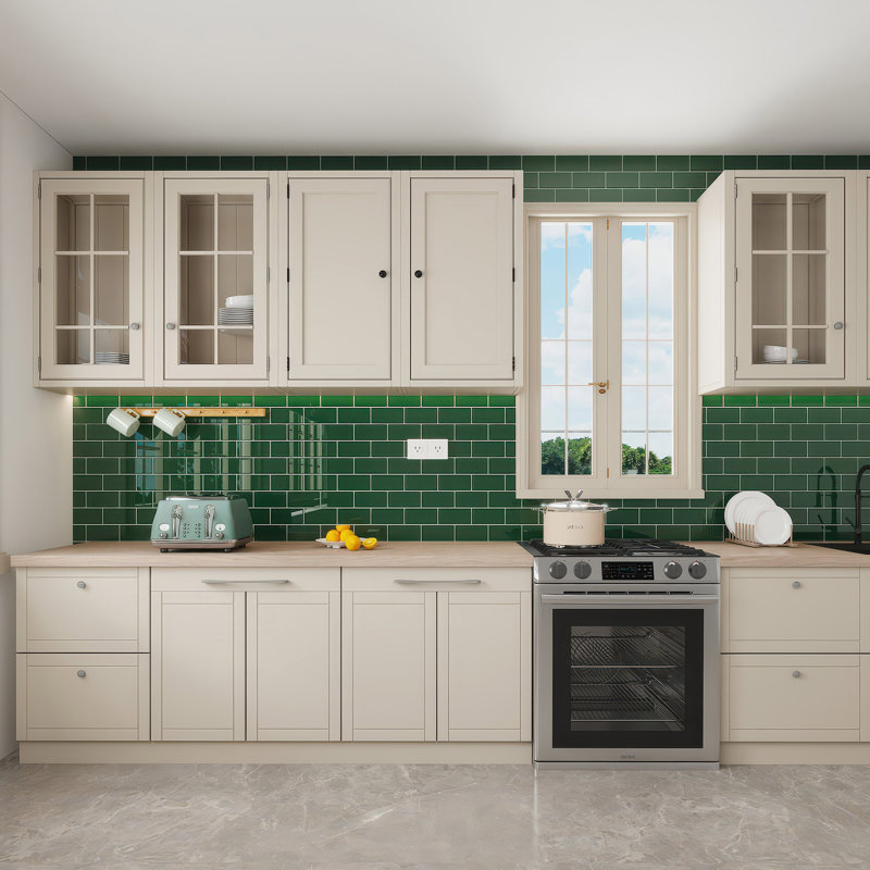 Subway Glass Tile 3" x 6", Evergreen