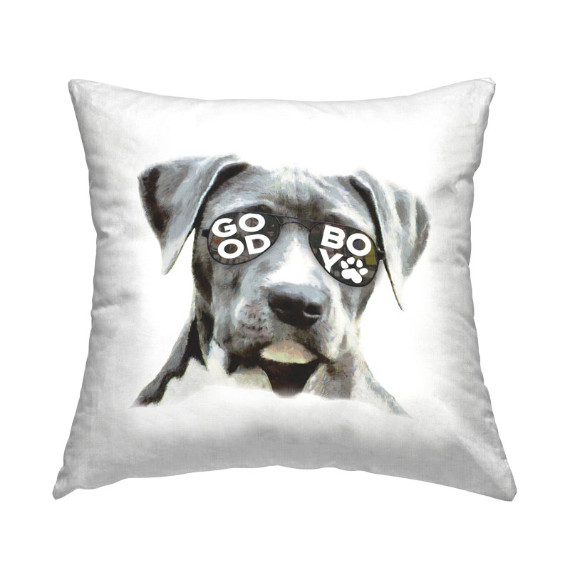 Coussin Good Boy Dog In Glasses