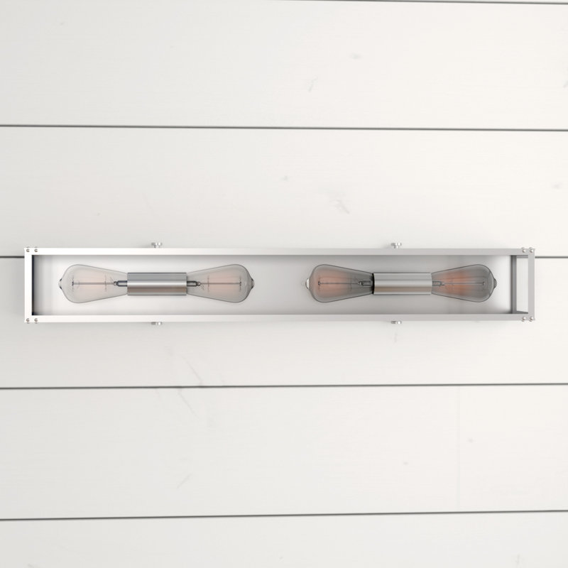 Barre d'éclairage de salle de bain 4 lumières à intensité variable en acier inoxydable Kile