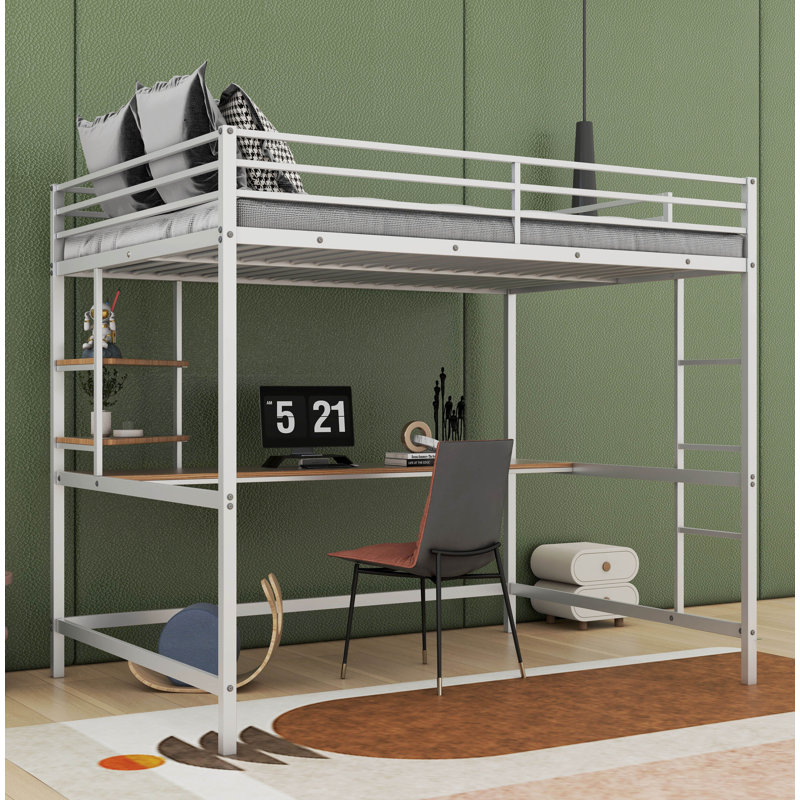 Lit mezzanine double Ozbourn Kids, Blanc