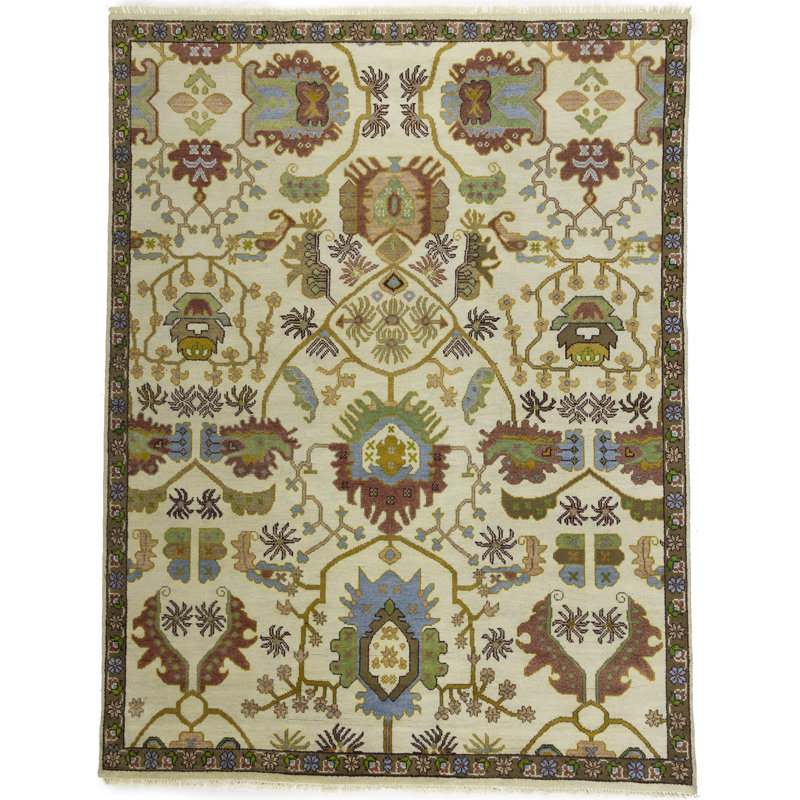 Tapis oriental crème Oushak Chobi