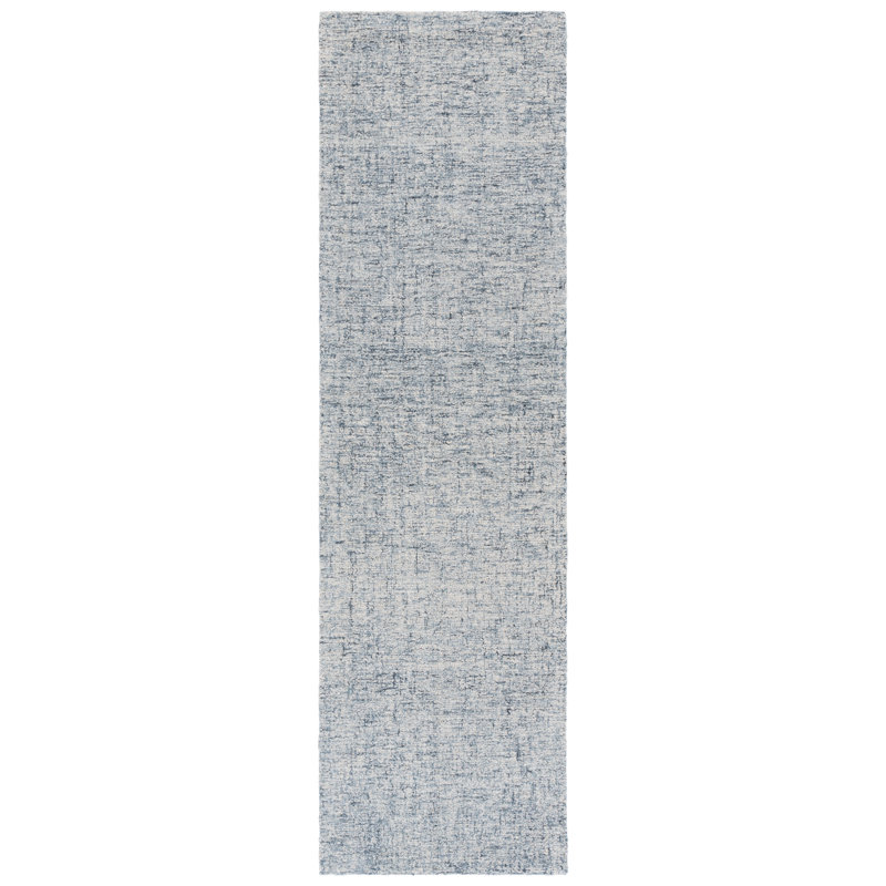 Tapis en laine / coton touffeté à la main Abstract 175, Tapis de couloir 2 pi 3 po x 8 pi