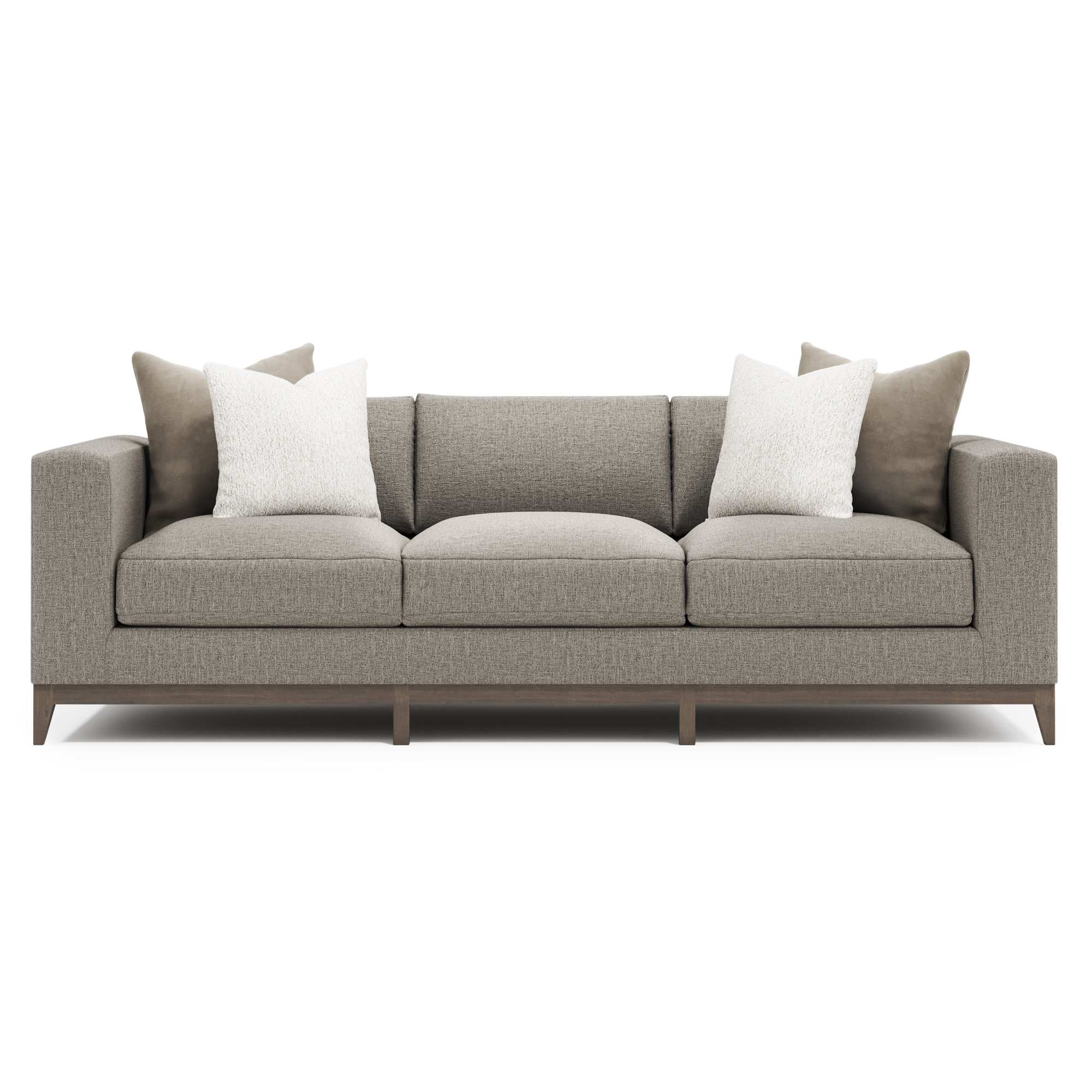 Noel Upholstered Sofa, 27.50" H x 100" W x 40" D, Gray Polyester, Portobello