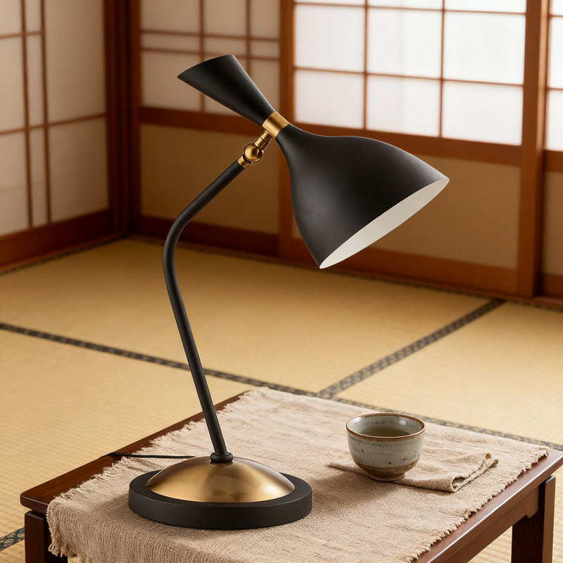 Lampe de table rétro Mid-Century avec ampoule incluse, lampe de chevet glamour pour chambre à coucher, salon, bureau, dortoir