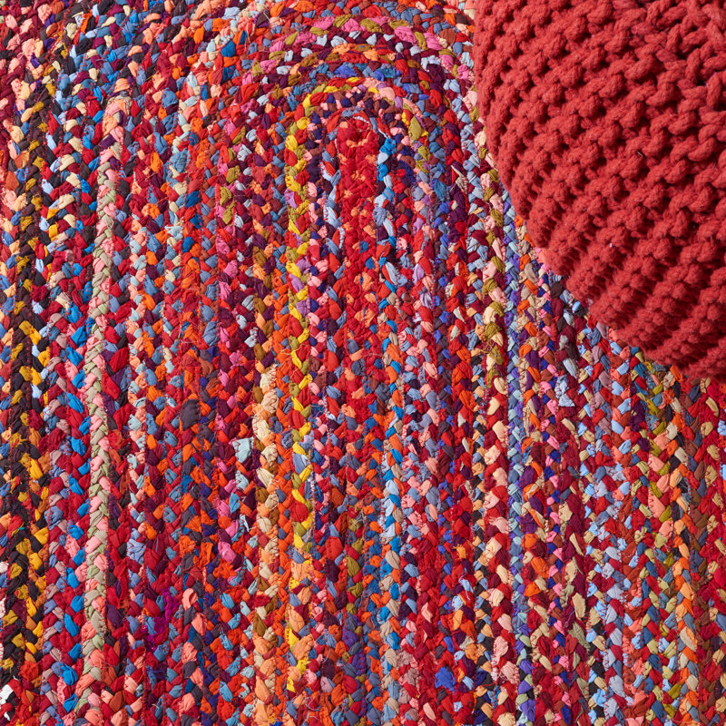 Cotton Hand Woven Area Rug, Oval 152 x 244 cm