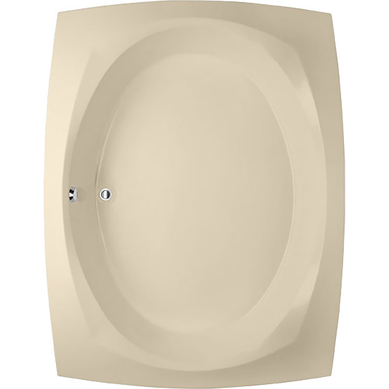 Baignoire à air chute 82" x 64" Designer, Os, Laiton poli