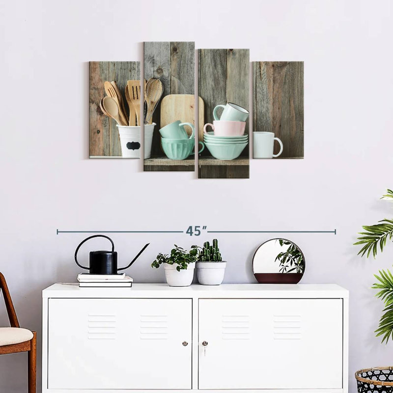 Kitchen Wall Art Multi Piece Canvas Print, H 22 po x l 36 po x P 1 po