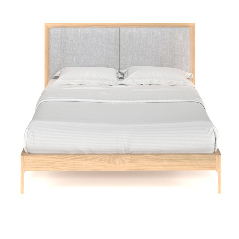 Lit plateforme Chisa, Très grand, Blanc délavé