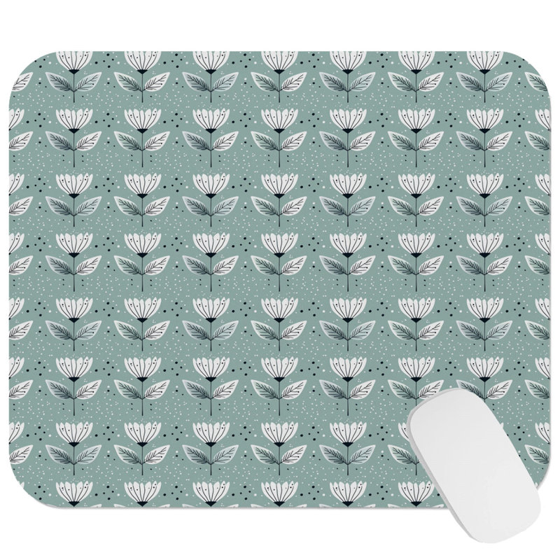Abstract Flower Pattern V Patterns Modern Gaming Cute Office Laptop Desk Pad Gift Mat Square Rectangle Non-Slip Mousepad