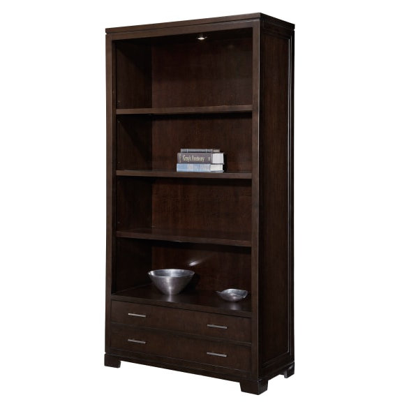 208cm H x 106.68cm W Solid Wood Standard Bookcase