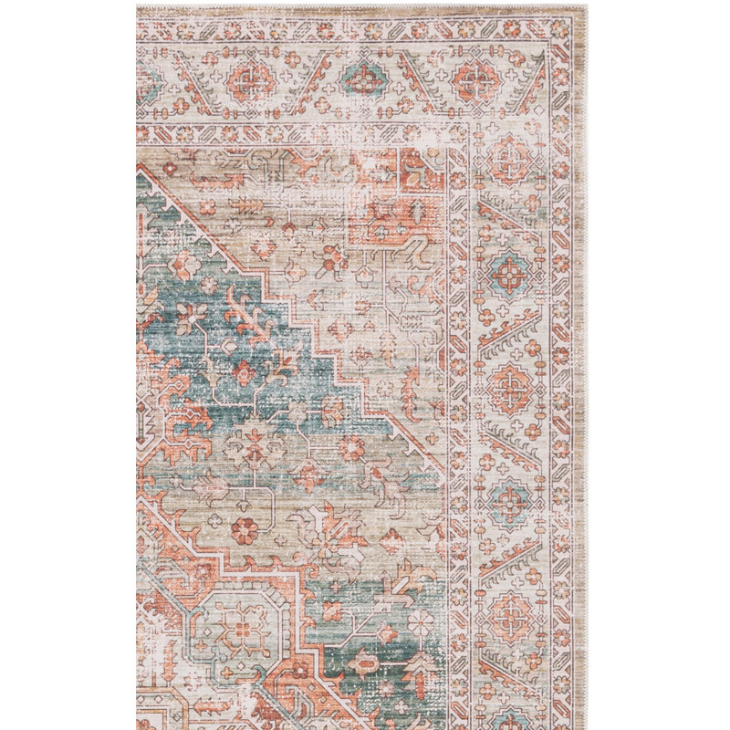 Trishona Machine Washable Performance Oriental Rug, Rectangle 3' x 5'