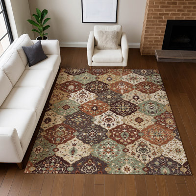 Premium Machine Washable Mayfield AMF2292 Panel Rug