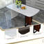 Marble Top Metal Base Dining Table