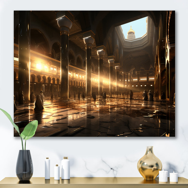 Hajj Pilgrimage I - Art mural, Toile tendue, H 34 po x l 44 po x P 1,5 po
