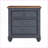 3-Drawer Corduroy Blue Nightstand - No Assembly Required