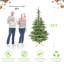 Arbre de Noël illuminé 8 pi avec 500 lumières DEL chaudes, 1307 pointes PE + PVC, aspect superposé réaliste, base en bois unique - arbre de Noël artificiel complet pour la décoration intérieure-118094863
