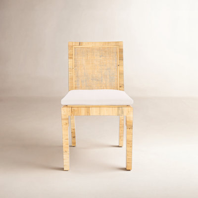 Elaina Linen Mango Dining Chair