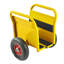 Chariot à panneau robuste, chariot à dalle, deux jolies poignées, pneus en caoutchouc solide de 10 po, super poids de 1000 lb, mouvement tout-terrain pour les panneaux de gypse épais et le matériau de la porte (jaune)