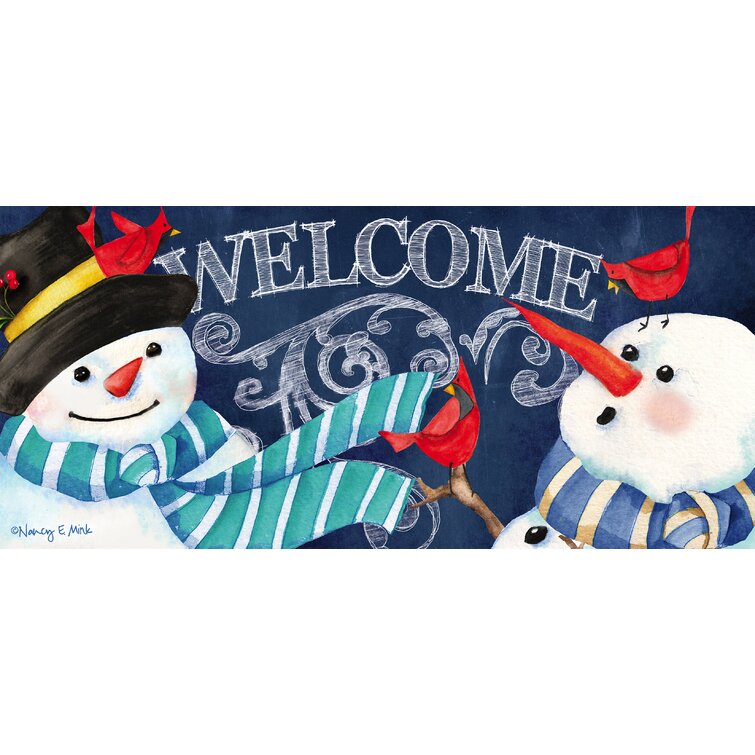 https://assets.wfcdn.com/im/66885644/resize-h755-w755%5Ecompr-r85/3493/34933715/Winter+Christmas+Snowman+Welcome+Sassafras+Switch+22+in.+x+10+in.+Non-Slip+Outdoor+Door+Mat.jpg