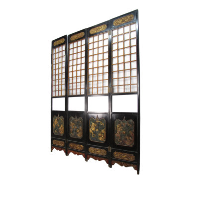 DYAG East Asian Classic 22 in. x 106 in. 4 Panel Pivot Screen Door
