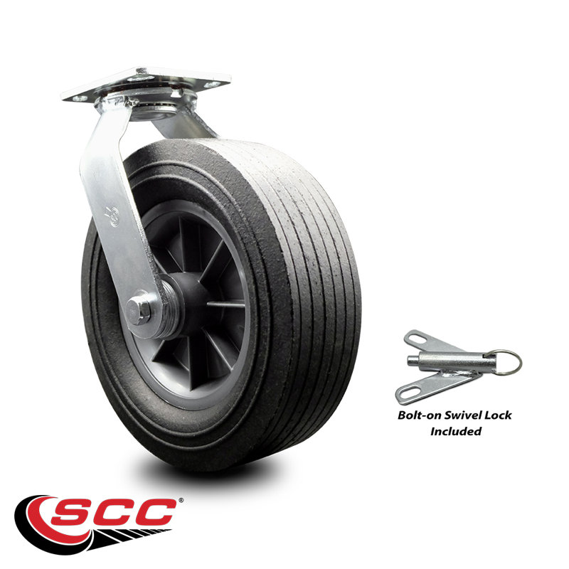 Caster with Bolt on Swivel Lock