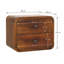 Solid Wood Floating Nightstand with 2 Drawers
