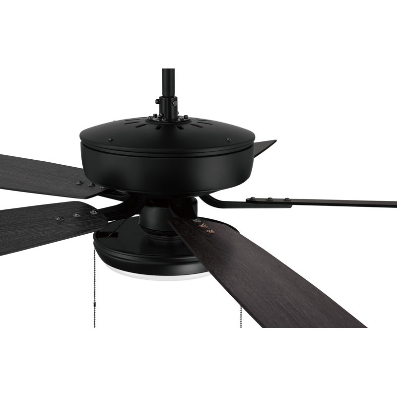 52'' Ceiling Fan with LED Lights, Flat Black