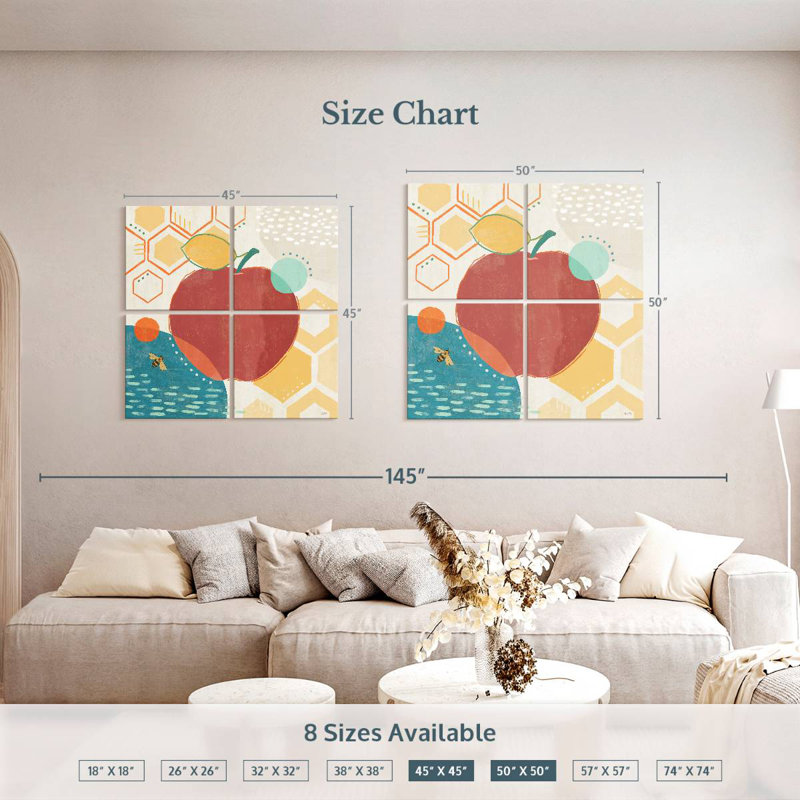 Yarlin Fruit Frenzy V, 50" H x 50" W
