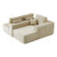 Canapé modulaire 104 po avec méridienne en L et poches latérales 104 po, conception modulaire moderne, avec poches latérales, canapé rembourré pour le salon / la chambre à coucher, aucun assemblage requis (tissu moelleux), beige, droite-1860403613-1860403602
