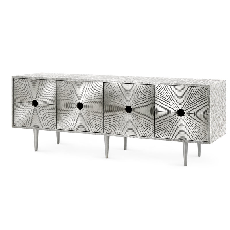 Randers 78 in. W Sideboard, German Silver