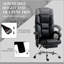 Fauteuil de massage avec 6 points de vibration, fauteuil d'ordinateur inclinable en cuir de polyuréthane chauffant lombaire avec hauteur réglable, repose-pieds et fonction d'inclinaison-765826761