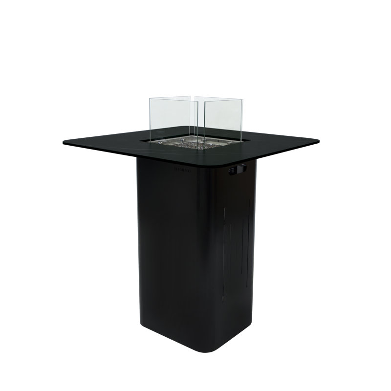 Square Concrete Propane Smokeless Fire Pit Table