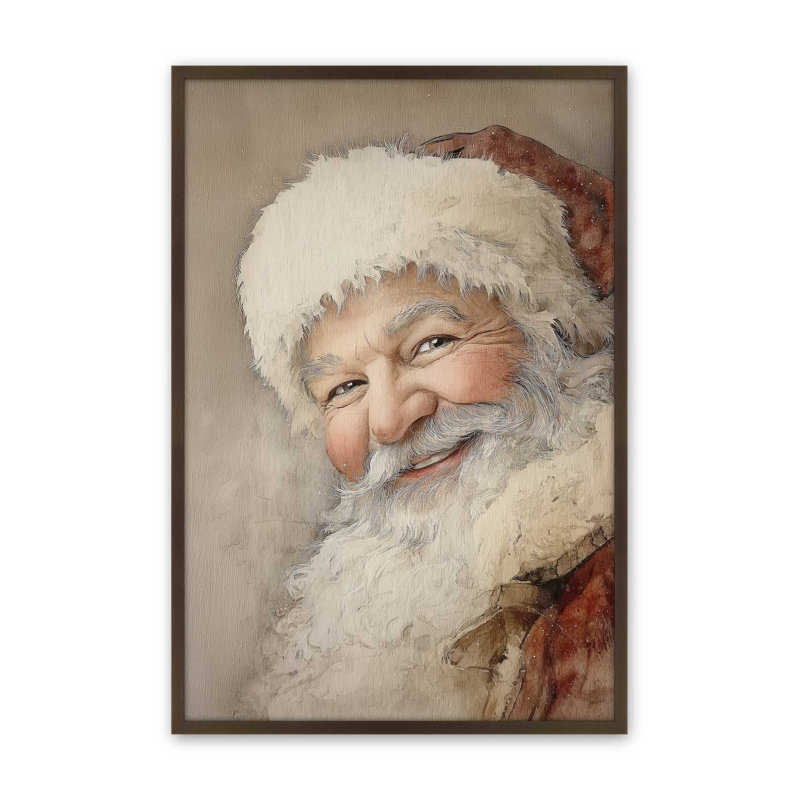 «Jolly Saint Nick», reproduction d'art, 11 po x 14 po, Brun Belvinder