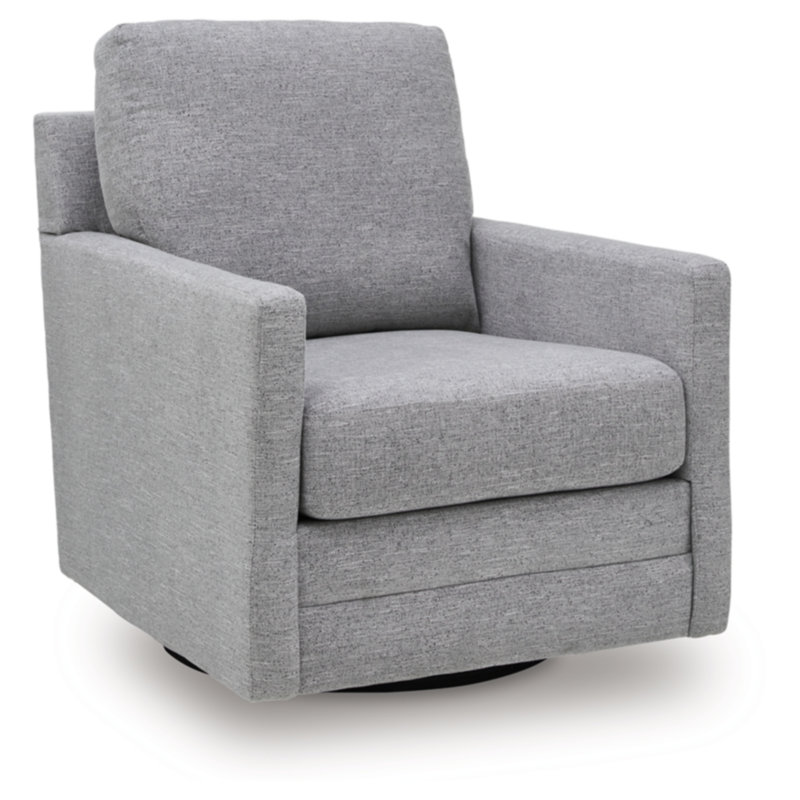 Freybourne Next-Gen Nuvella Swivel Accent Chair, Gray