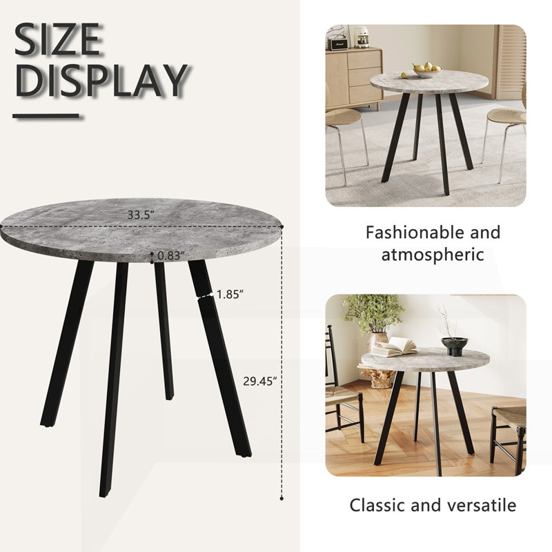 Modern minimalist circular coffee table