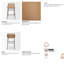 Tabouret de bar Mylo, hauteur totale 85 cm, assise en similicuir beige, structure en métal noir
