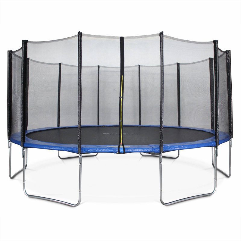 Freeport Park Round Backyard Trampoline with Safety Enclosure, Blue, 16'