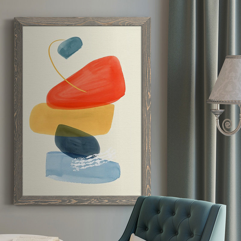 «Bright Color Bundle II», reproduction d'un seul cadre photo sur toile, H 43,5 po x l 31,5 po x P 1 po, gris
