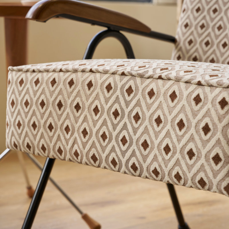 Pattern Colorful Fabric Armchair, Modern Accent Chair High Back, Living Room Chairs With Metal Legs And Soft Padded, Sofa Chairs For Home Office,Bedroom,Dining Room