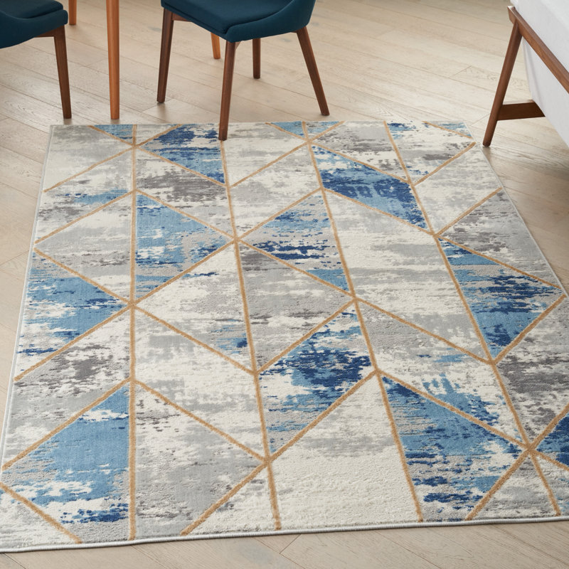 Rashea Geometric Indoor Rug, Rectangle 4' x 6'
