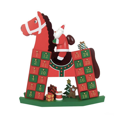 Wizardi Santa's Wooden Horse Advent Calendar F07M6-16