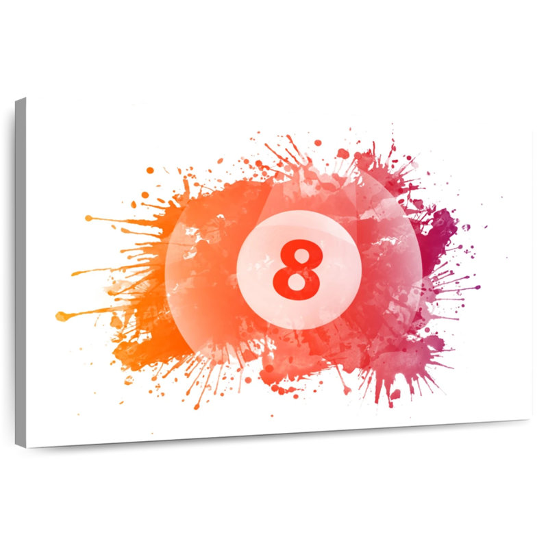 Senne 8 Ball Splash, 8" H x 12" W