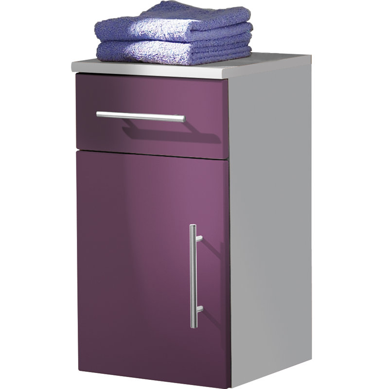 Impuls Impuls 33cm W X 60cm H X 35cm D Wall-Mounted Bathroom Cabinet, White/Blackberry