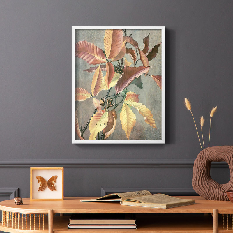 Ancient Autumn I Framed Print - Solid Wood, 14" H x 11" W, White