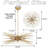 Gold Sputnik 8-Light Chandelier Mid Centry